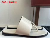 The Row Signum Flat Sandal in White Leather Replica