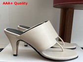 The Row Signum Heeled Sandal in White Leather Replica