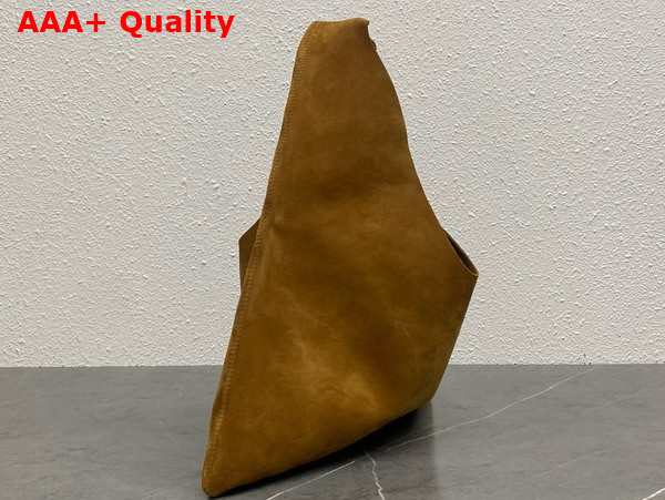 The Row Small Bindle Bag in Brown Suede Leather Replica