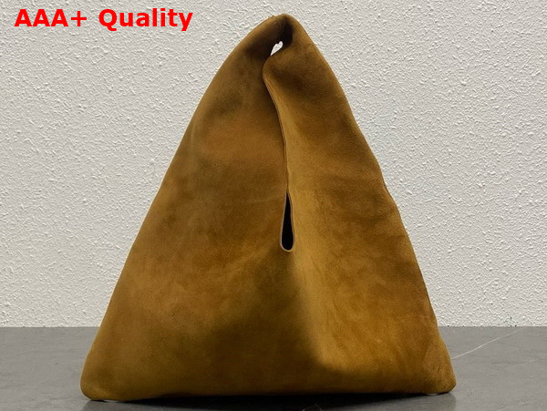 The Row Small Bindle Bag in Brown Suede Leather Replica