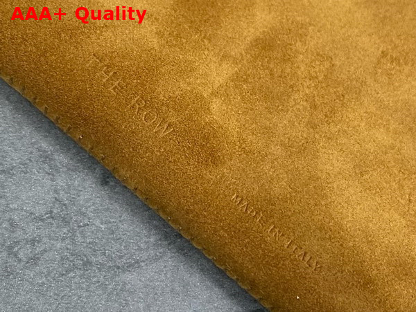 The Row Small Bindle Bag in Brown Suede Leather Replica