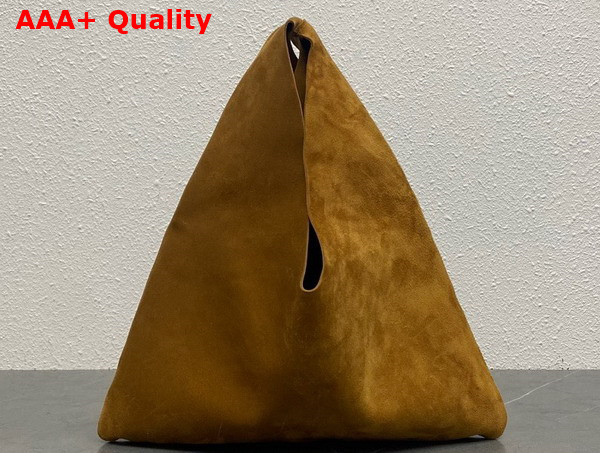 The Row Small Bindle Bag in Brown Suede Leather Replica