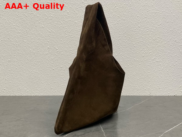 The Row Small Bindle Bag in Moncha Suede Leather Replica