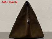 The Row Small Bindle Bag in Moncha Suede Leather Replica