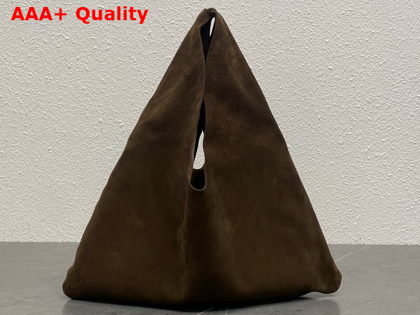 The Row Small Bindle Bag in Moncha Suede Leather Replica