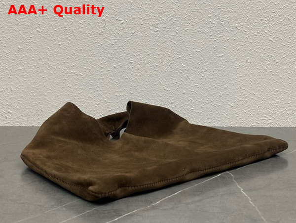 The Row Small Bindle Bag in Moncha Suede Leather Replica