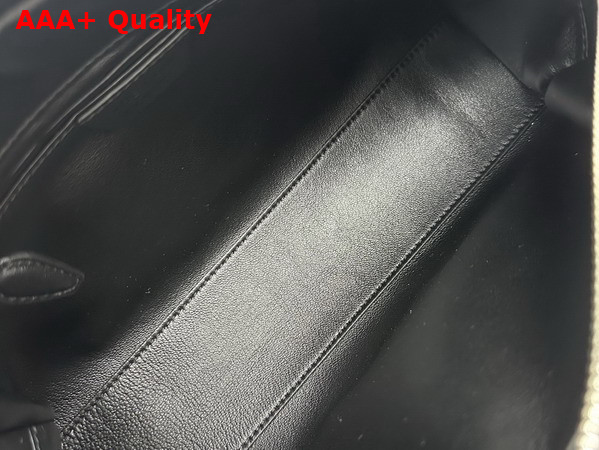 The Row Small EW India Bag in Black Textured Calfskin Leather Replica