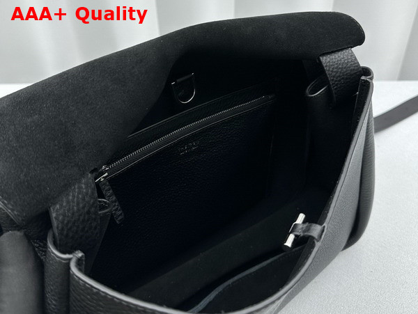 The Row Small Mail Bag in Black Grained Calfskin Replica