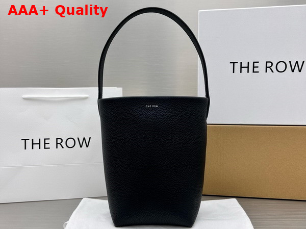 The Row Small N S Park Tote in Black Leather Replica