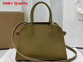 The Row Soft Margaux 10 Bag in Dark Beige Smooth Saddle Leather Replica