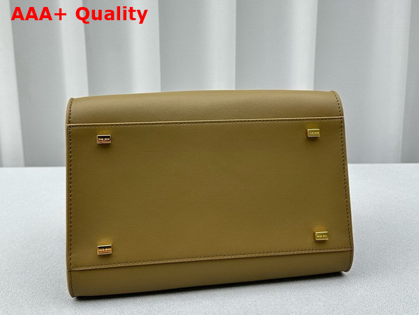 The Row Soft Margaux 10 Bag in Dark Beige Smooth Saddle Leather Replica
