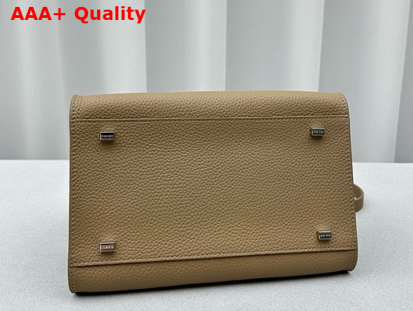The Row Soft Margaux 10 Bag in Dark Taupe Matte Grained Calfskin Leather Replica