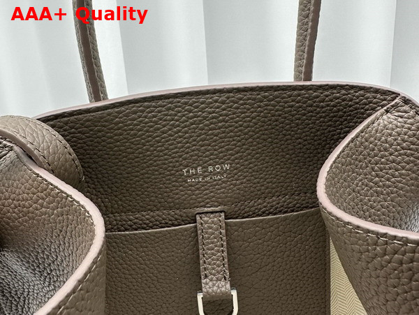 The Row Soft Margaux 10 Bag in Elephant Grey Matte Grained Calfskin Leather Replica