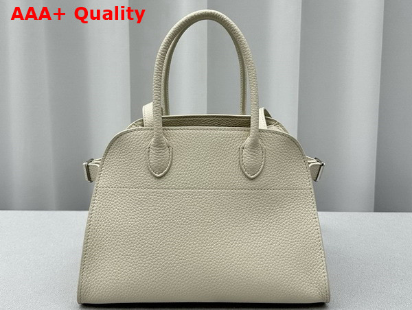 The Row Soft Margaux 10 Bag in White Grained Calfskin Leather Replica