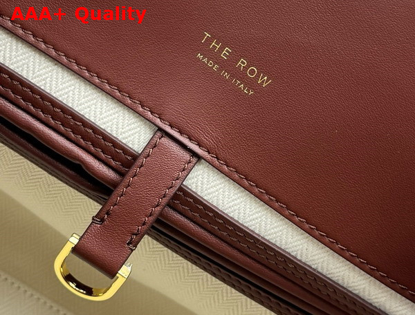 The Row Soft Margaux 12 Bag in Brick Smooth Saddle Leather Replica