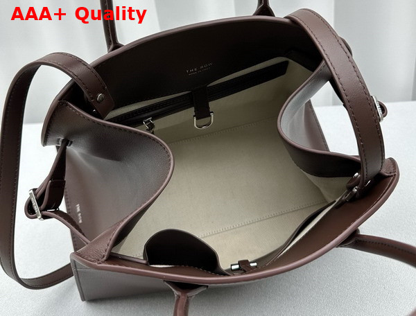 The Row Soft Margaux 12 Bag in Chocolate Smooth Saddle Leather Replica