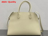 The Row Soft Margaux 12 Bag in Ivory Grained Calfskin Leather Replica