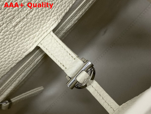 The Row Soft Margaux 12 Bag in Ivory Grained Calfskin Leather Replica