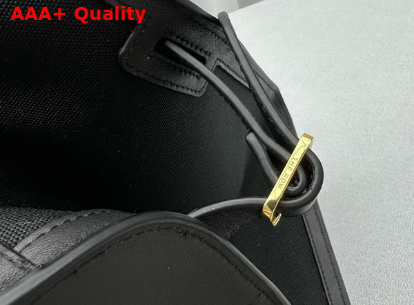 The Row Soft Margaux 15 Bag in Black Canvas and Leather Replica
