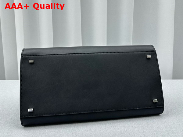 The Row Soft Margaux 15 Bag in Black Leather Replica