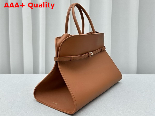 The Row Soft Margaux 15 Bag in Brown Leather Replica
