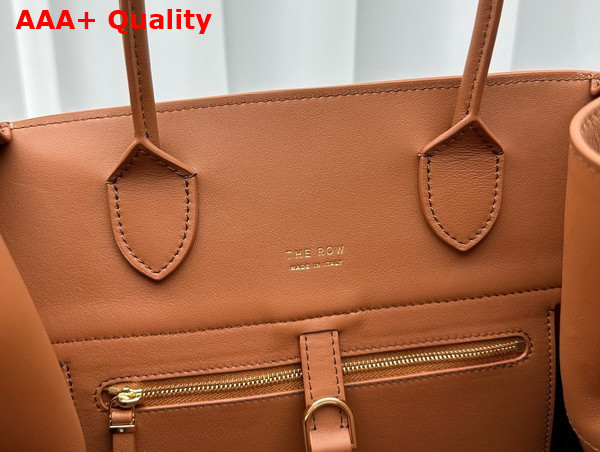 The Row Soft Margaux 15 Bag in Brown Leather Replica