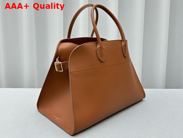 The Row Soft Margaux 15 Bag in Cuir Smooth Saddle Leather Replica
