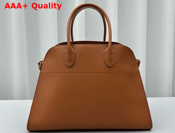 The Row Soft Margaux 15 Bag in Cuir Smooth Saddle Leather Replica