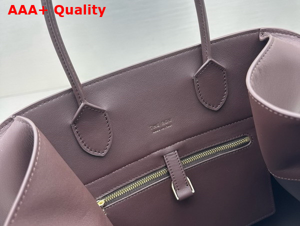 The Row Soft Margaux 15 Bag in Dark Brown Leather Replica