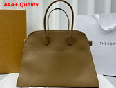 The Row Soft Margaux 15 Bag in Dark Taupe Grained Calfskin Leather Replica