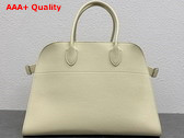 The Row Soft Margaux 15 Bag in Ivory Grained Calfskin Leather Replica