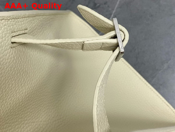The Row Soft Margaux 15 Bag in Ivory Grained Calfskin Leather Replica