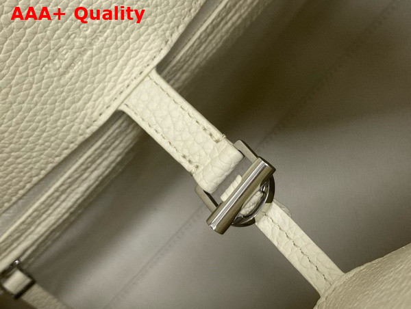 The Row Soft Margaux 15 Bag in Ivory Grained Calfskin Leather Replica