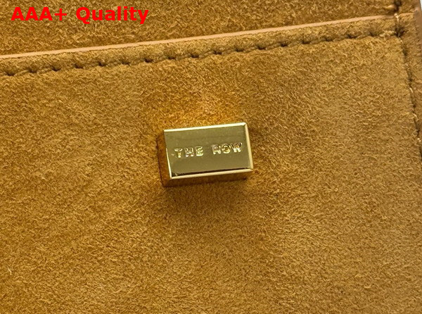 The Row Soft Margaux 15 Bag in Light Brown Suede Leather Replica