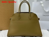 The Row Soft Margaux 15 Bag in Olive Green Smooth Saddle Leather Replica