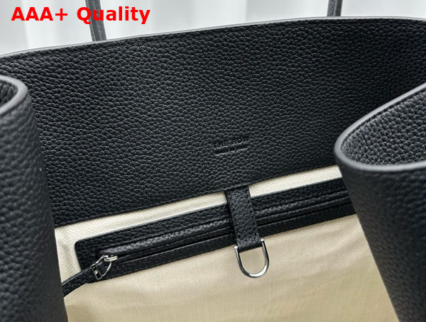 The Row Soft Margaux 17 Bag in Black Grained Calfskin Replica