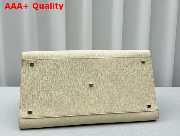 The Row Soft Margaux 17 Bag in White Grained Calfskin Replica