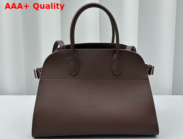 The Row Soft Margaux Belt 12 Bag in Chocolate Smooth Saddle Leather Replica