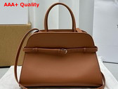 The Row Soft Margaux Belt 12 Bag in Cuir Smooth Saddle Leather Replica