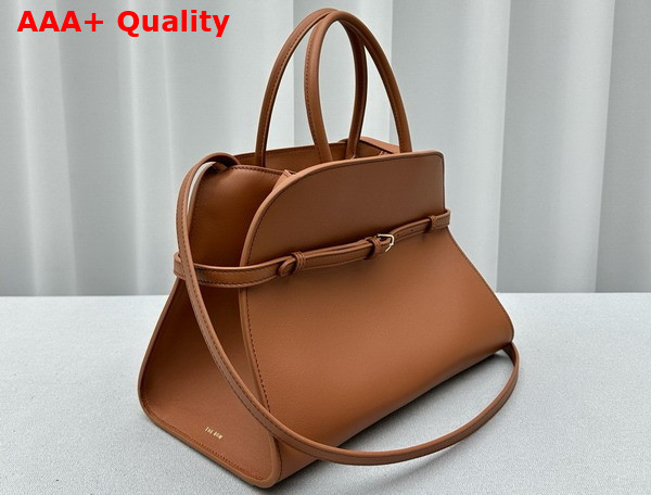 The Row Soft Margaux Belt 12 Bag in Cuir Smooth Saddle Leather Replica