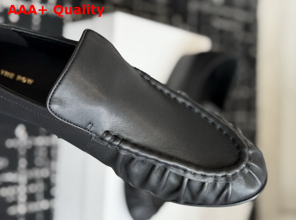 The Row Soft Mocassin Two Black Soft Nappa Leather Replica