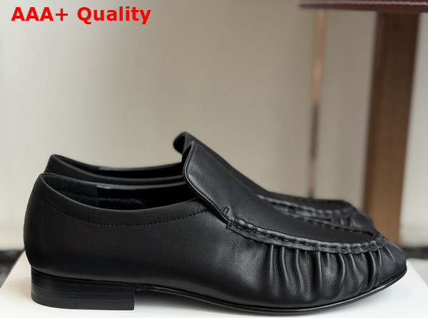 The Row Soft Mocassin Two Black Soft Nappa Leather Replica