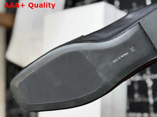 The Row Soft Mocassin in Black Nappa Leather Replica