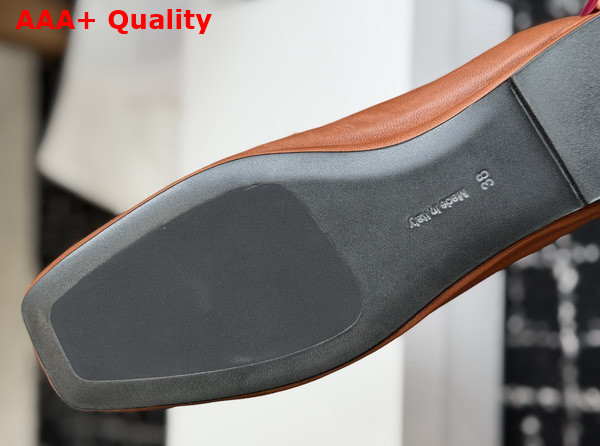 The Row Soft Mocassin in Brown Nappa Leather Replica