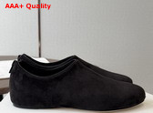The Row Stellene Slipper Black Ultrasoft Goatskin Suede Replica
