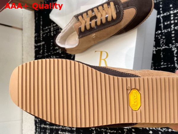 The Row Suede Sneaker with Shearling Lining Brown and Deep Brown Replica