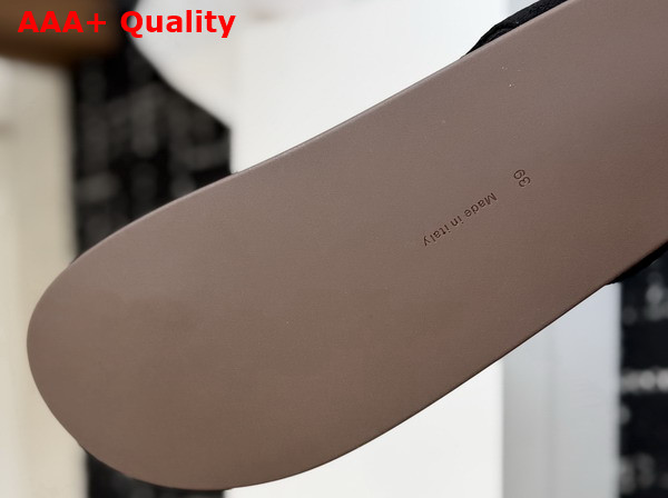 The Row Thong Sandal in Black Suede Leather Replica
