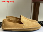 The Row Ttyler Loafer Yellow Linen Suede Replica