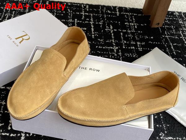 The Row Ttyler Loafer Yellow Linen Suede Replica