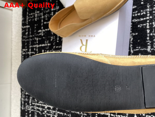 The Row Ttyler Loafer Yellow Linen Suede Replica